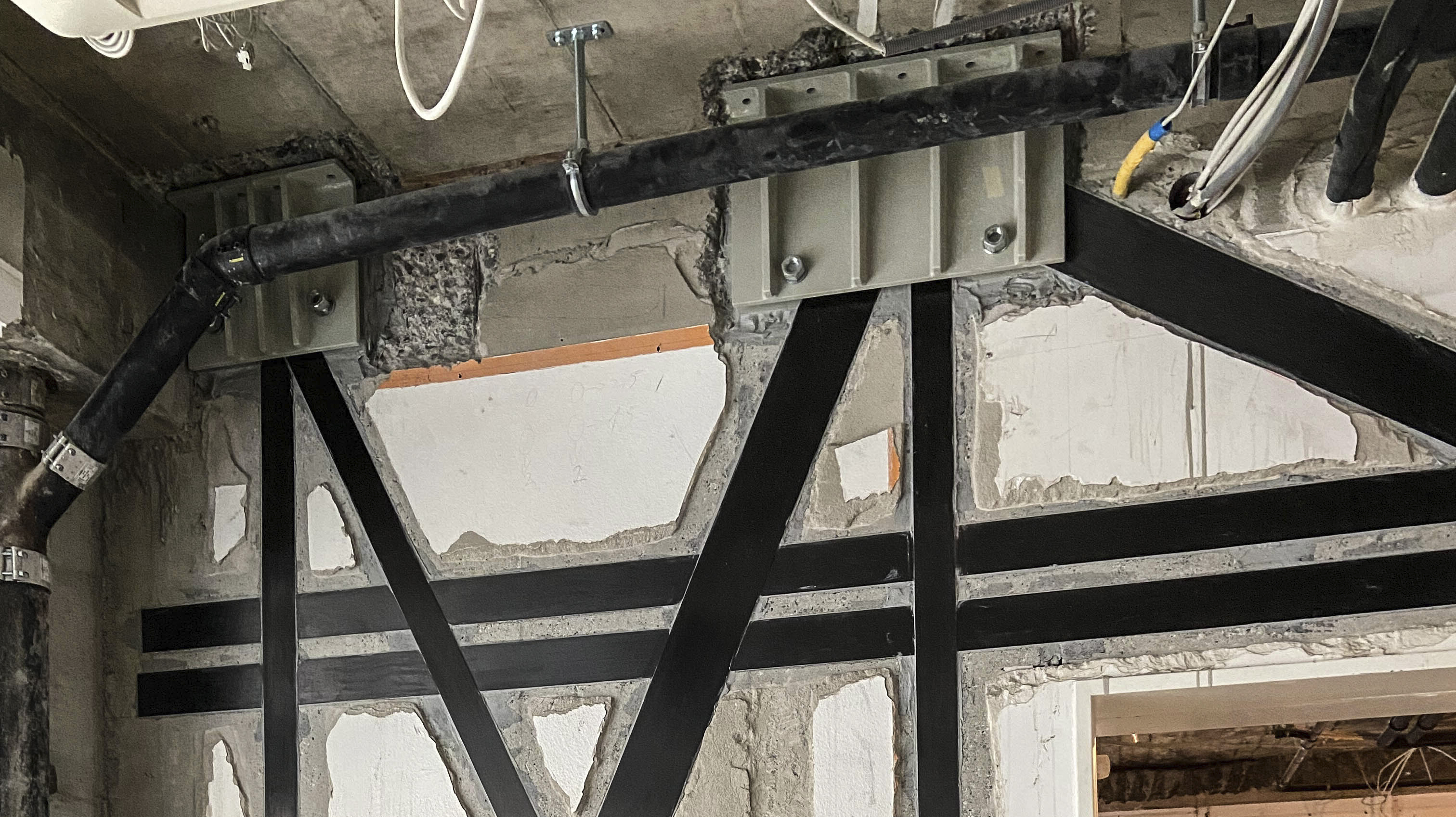 Renforcement d’un mur en béton armé pour création d’ouvertures