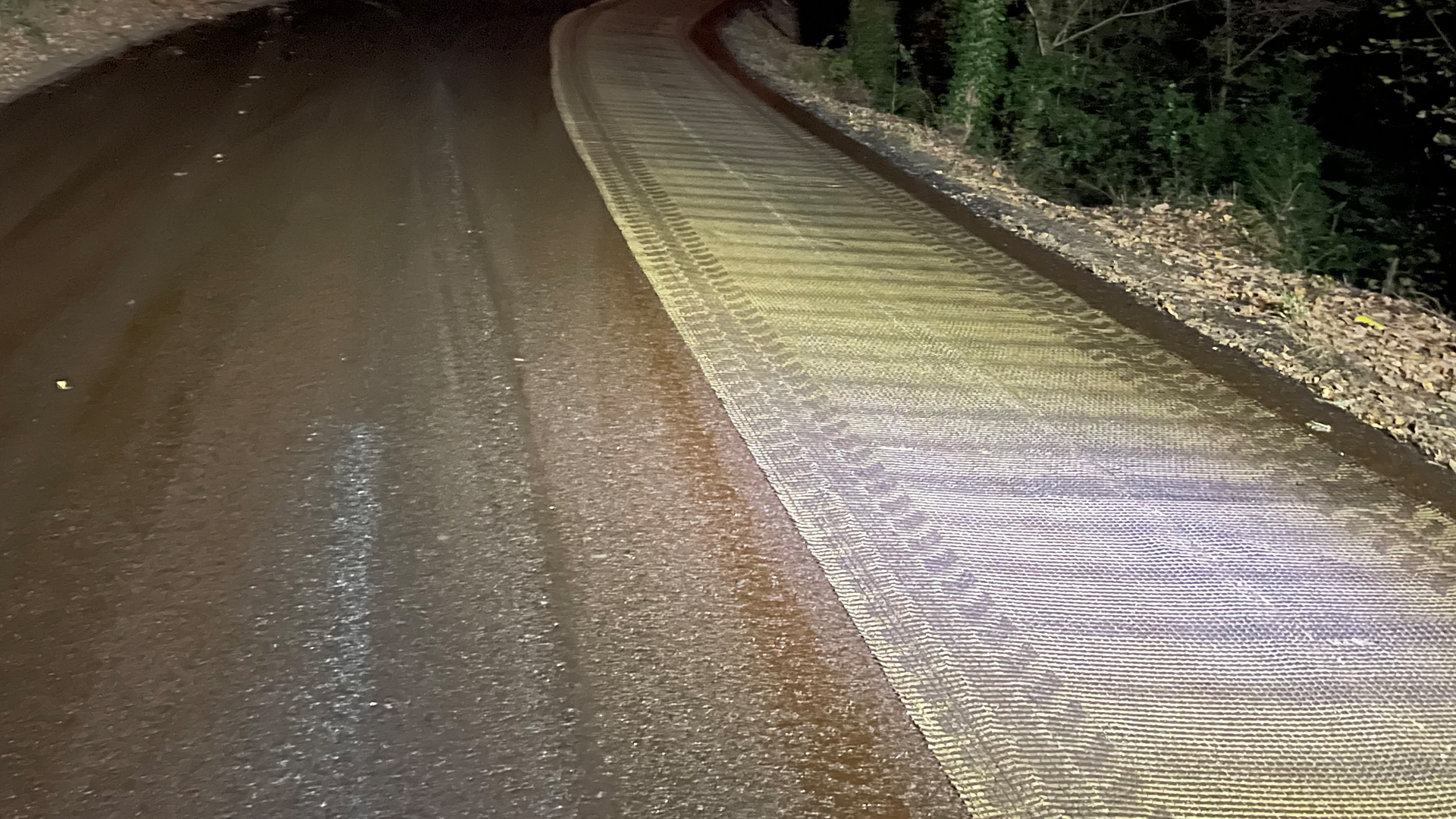 Renforcement de la route départementale