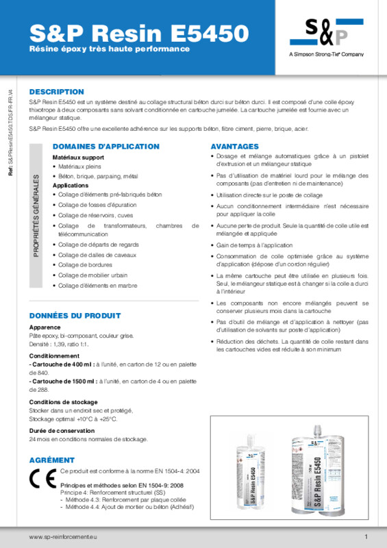S&P Resin E5450 (FDT)