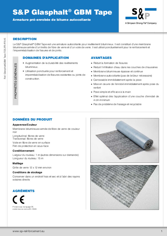S&P Glasphalt® GBM Tape (FDT)