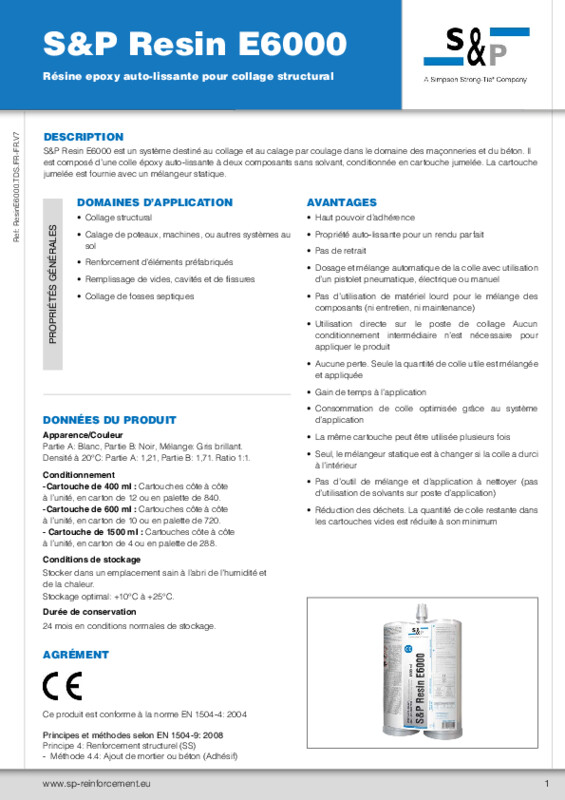 S&P Resin E6000 (FDT)